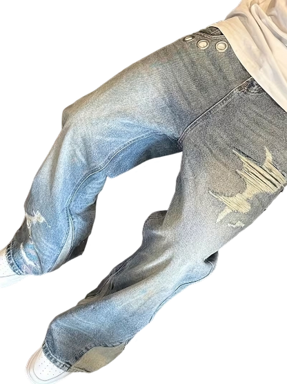 Flared Ripped Jeans